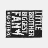 リトルブラザー最大のファン空手ブロ誇りを持った空手 フリースブランケット (正面(横))