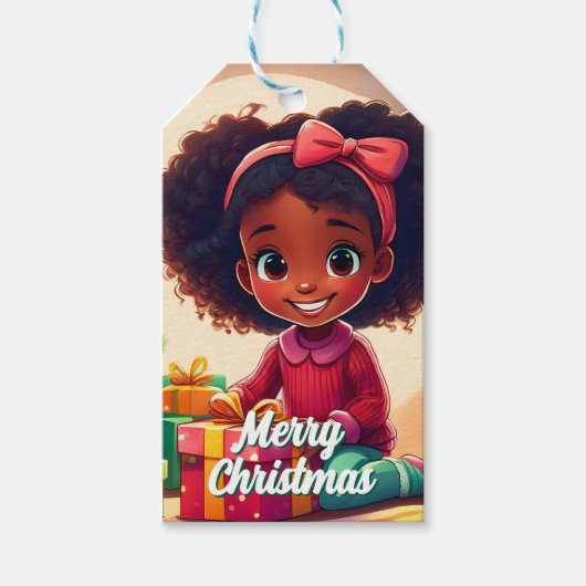 リトルブラックガールオープニングプレゼント ギフトタグ (正面)