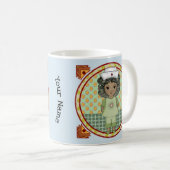 リトルブラックガールカスタムナースマグ コーヒーマグカップ (正面右)