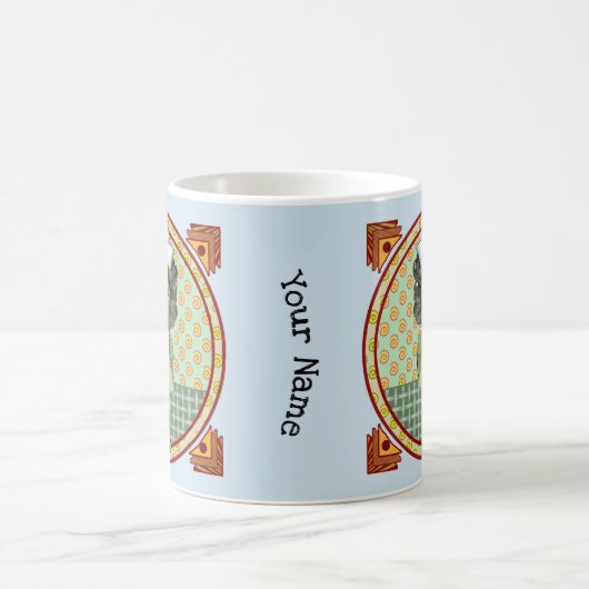 リトルブラックガールカスタムナースマグ コーヒーマグカップ (中央)