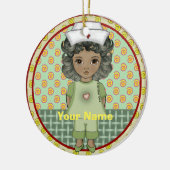 リトルブラックガールナース セラミックオーナメント (左)