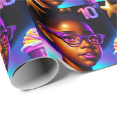 リトルブラックガール10th誕生日コースター ラッピングペーパー (ロールコーナー)