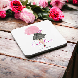 リトルブラックドレスウーマンスタイリッシュファッション コースター