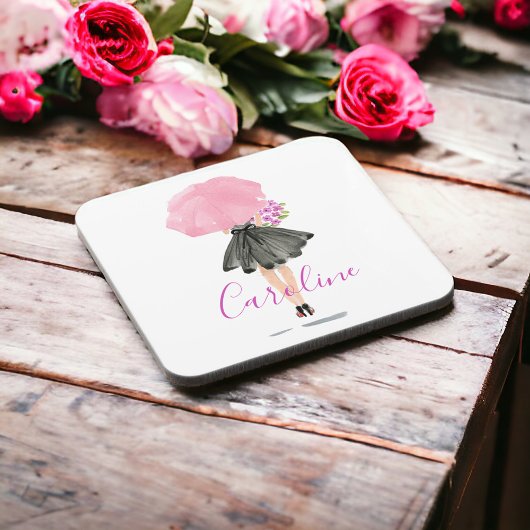 リトルブラックドレスウーマンスタイリッシュファッション コースター