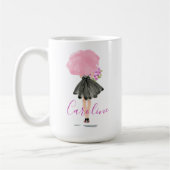 リトルブラックドレスウーマンスタイリッシュファッション コーヒーマグカップ (左)