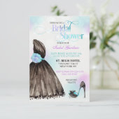 リトルブラックドレススティレットブライダルシャワー 招待状 (スタンド正面)