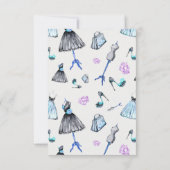 リトルブラックドレススティレットブライダルシャワー 招待状 (裏面)