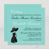 リトルブラックドレステーマシャワーティール(緑がかった色)ブルーパーティー (正面/裏面)