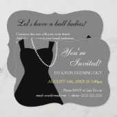 リトルブラックドレスパーティー招待状 招待状 (正面/裏面)