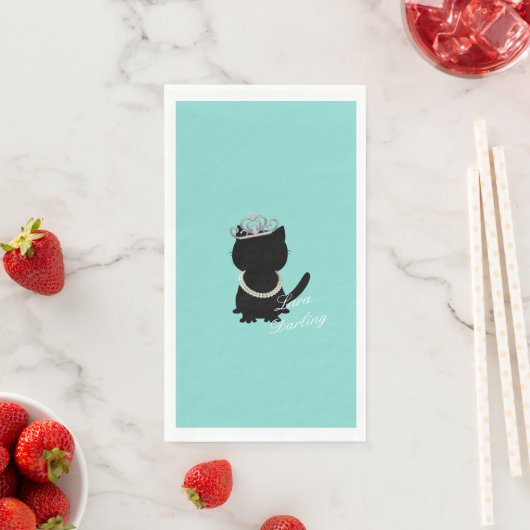 リトルブラックドレス ティールブルー 猫 ティアラ パーティー (インサイチュ)