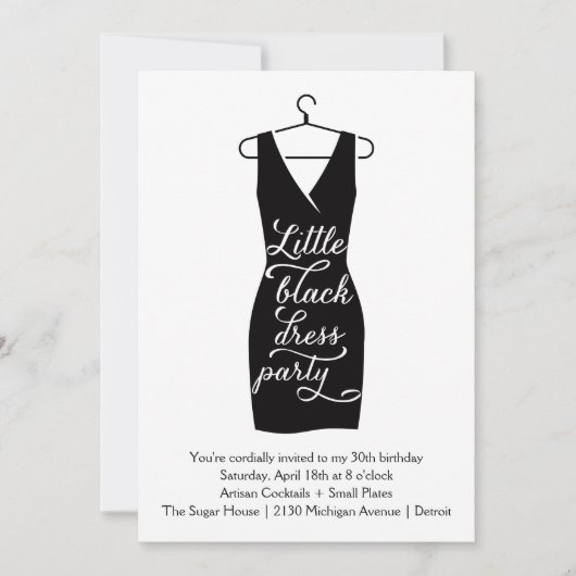 リトルブラックドレス 招待状 (正面)