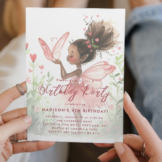 リトルブラックフェアリーバレリーナバースデーパーティー 招待状