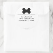 リトルブラックボーンラウンド住所 シール (バッグ)