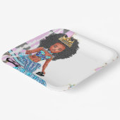 リトルブラックマーメイドガールパーティープレート ペーパープレート (傾斜あり)