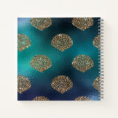 リトルブラックマーメイドブルーモノグラムはかりで測ガールズ ノートブック (裏面)