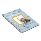 リトルブラックマーメイドブルーモノグラムはかりで測ガールズ ノートブック (右側)