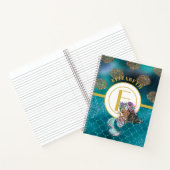 リトルブラックマーメイドブルーモノグラムはかりで測ガールズ ノートブック (内部)