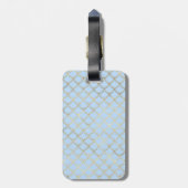 リトルブラックマーメイドブルーモノグラムはかりで測ガールズ ラゲッジタグ (裏面縦)
