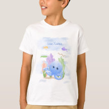 リトルブルーたこキッズTシャツ