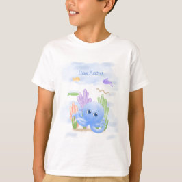 リトルブルーたこキッズTシャツ Tシャツ
