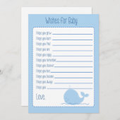 リトルブルーのクジラがベビーカードを願う アドバイスカード (正面/裏面)