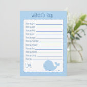 リトルブルーのクジラがベビーカードを願う アドバイスカード (スタンド正面)