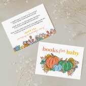 リトルブルーカボチャ秋の本ベビー エンクロージャーカード