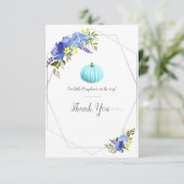 リトルブルーカボチャ赤ちゃんシャワーありがとう サンキューカード (スタンド正面)