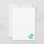 リトルブルーカボチャ赤ちゃんシャワーありがとう サンキューカード (裏面)