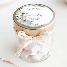 リトルブルーカボチャ赤ちゃんシャワーありがとう ラウンドシール