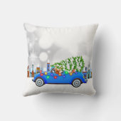 リトルブルーカー&ツリークリスマスカスタム クッション (裏面)