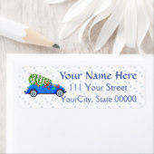 リトルブルーカー&ツリークリスマスカスタム ラベル (インサイチュ)