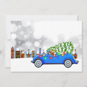 リトルブルーカー&ツリークリスマスカスタム 招待状 (裏面)