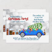 リトルブルーカー&ツリークリスマスカスタム 招待状 (正面/裏面)