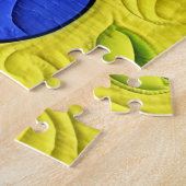 リトルブルーテディベアキルトのようなデザイン ジグソーパズル (側面)