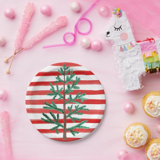 リトルブルートラックをテーマにしたクリスマスツリー ペーパープレート (パーティー)