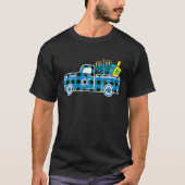 リトルブルートラックバッファロープレイドハヌカー(ユダヤ教)メノラーD Tシャツ (正面)