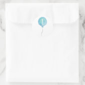 リトルブルーバルーンバースデーナンバーシール ラウンドシール (バッグ)