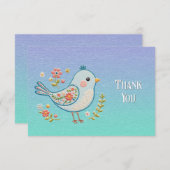 リトルブルーバードフローラサンキューカード サンキューカード (正面/裏面)