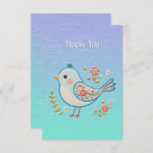 リトルブルーバードフローラサンキューカード サンキューカード (正面/裏面)