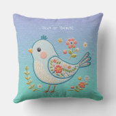 リトルブルーバードフローラ装飾用クッション クッション (裏面)