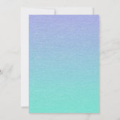 リトルブルーバードフローラ誕生日パーティーへの招待 招待状 (裏面)