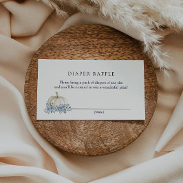 リトルブルーパンプキンおむつラッフルインサートカード エンクロージャーカード