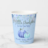 リトルブルーパンプキンベビーシャワー紙カップ 紙コップ (裏面)