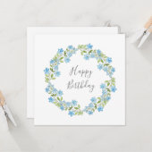 リトルブルーフラワーズリース カード (正面/裏面インサイチュ)