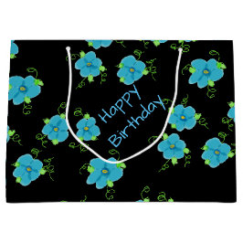 リトルブルーフローラ ラージペーパーバッグ