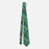 リトルブルーブルネラ花花柄 ネクタイ (裏面)