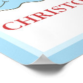 リトルブルーホエールアーパーソナライズされたトプリント ポスター (角)