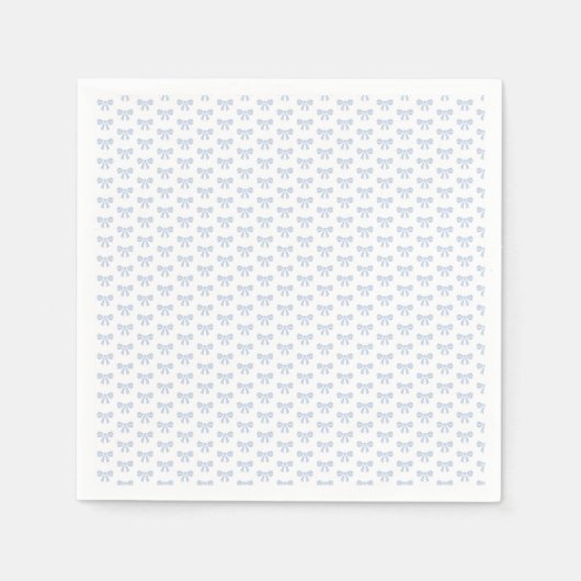 リトルブルーボウベビーシャワーボーイ誕生日 スタンダードカクテルナプキン (正面)