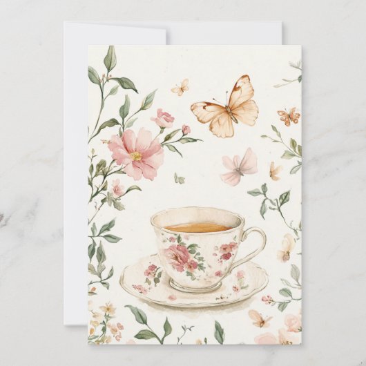 リトルブルームズ ベイビー スプリンкл | ブラッシュ＆セージ 招待状 (正面)